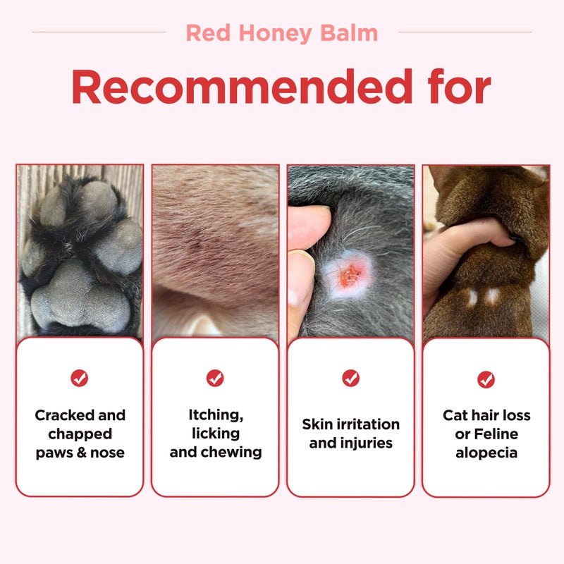 JAYU PET Red Honey Balm - Long Lasting Dog Cat Skin Nose Paw Wax Balm, Anti Slip & Help Reduce Licking, Dry Cracked Chapped Pad Soothing Butter, Pet Hotspots Itchy Allergy Relief Moisturizer 0.5 oz. - Image 3